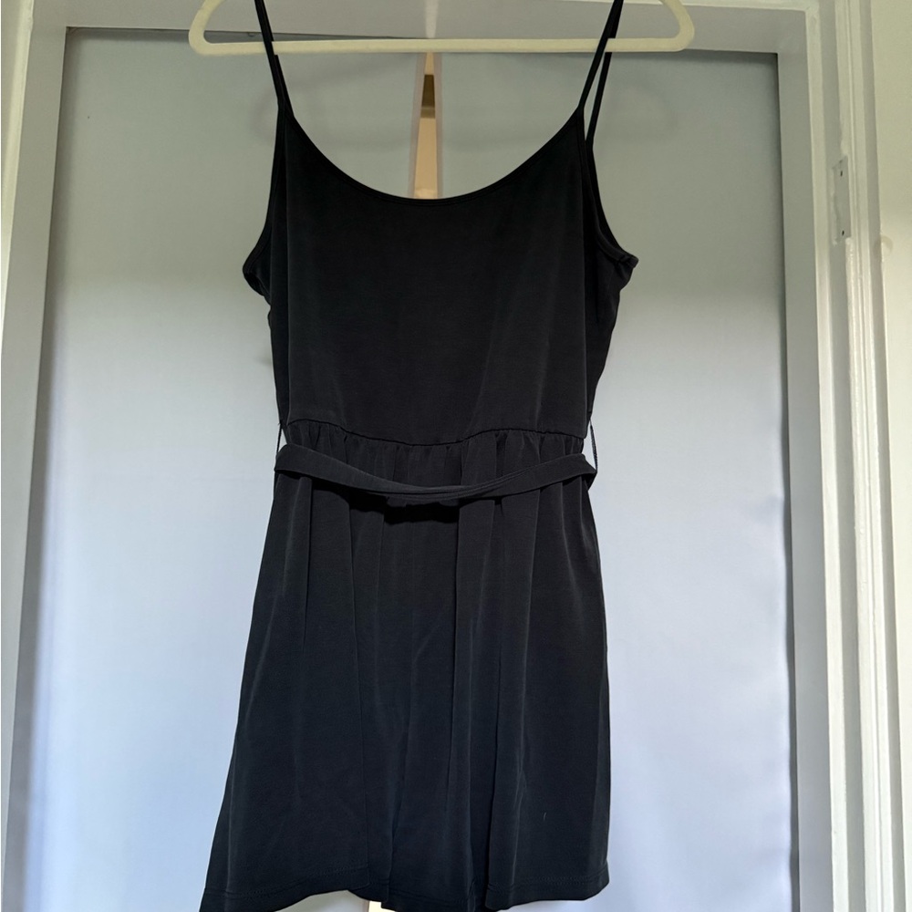 Bershka Elegant Black Mini Dress with Slim Straps